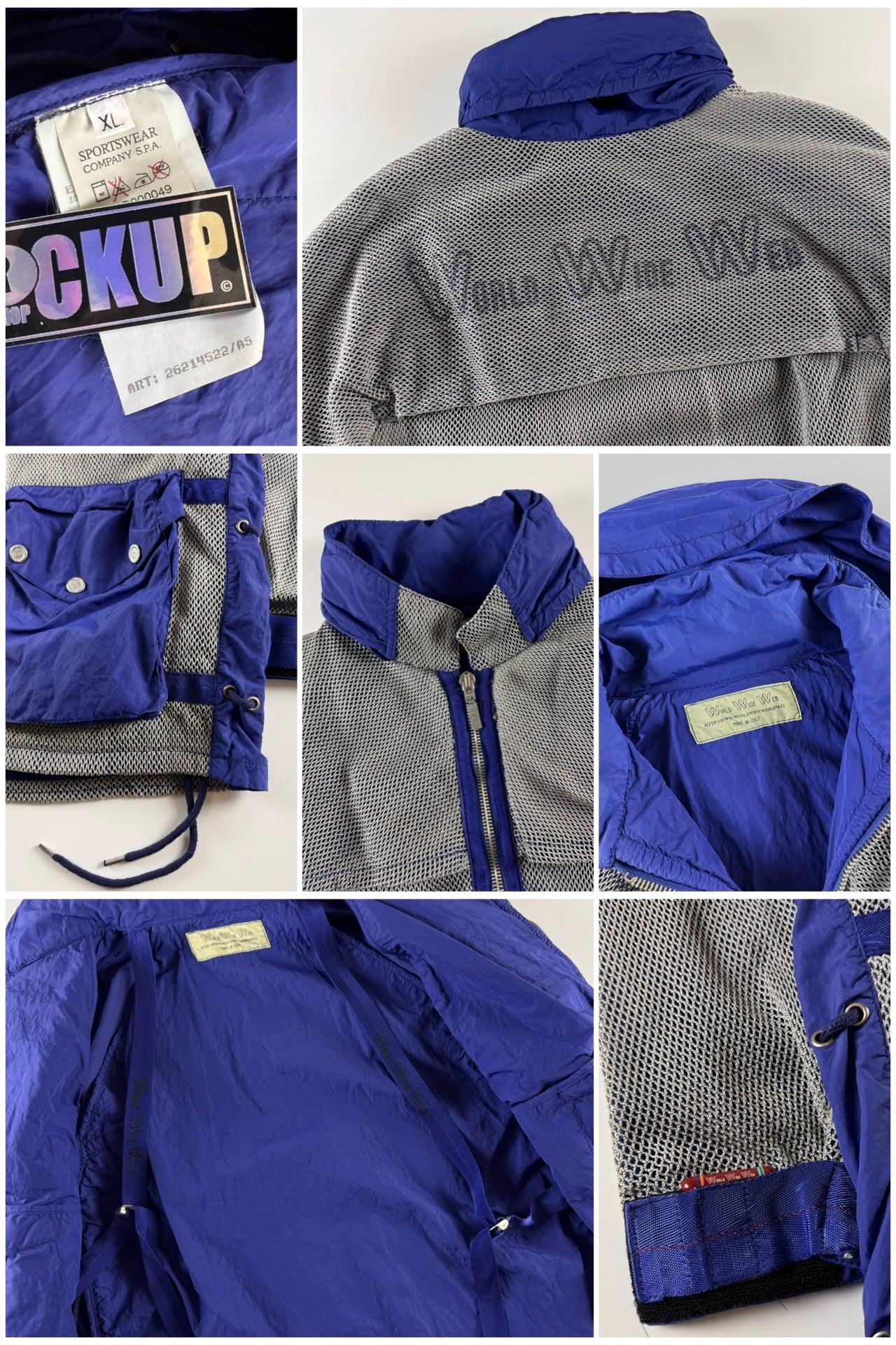 World Wide Web SS 1997 Propylene Mesh Jacket [XL]