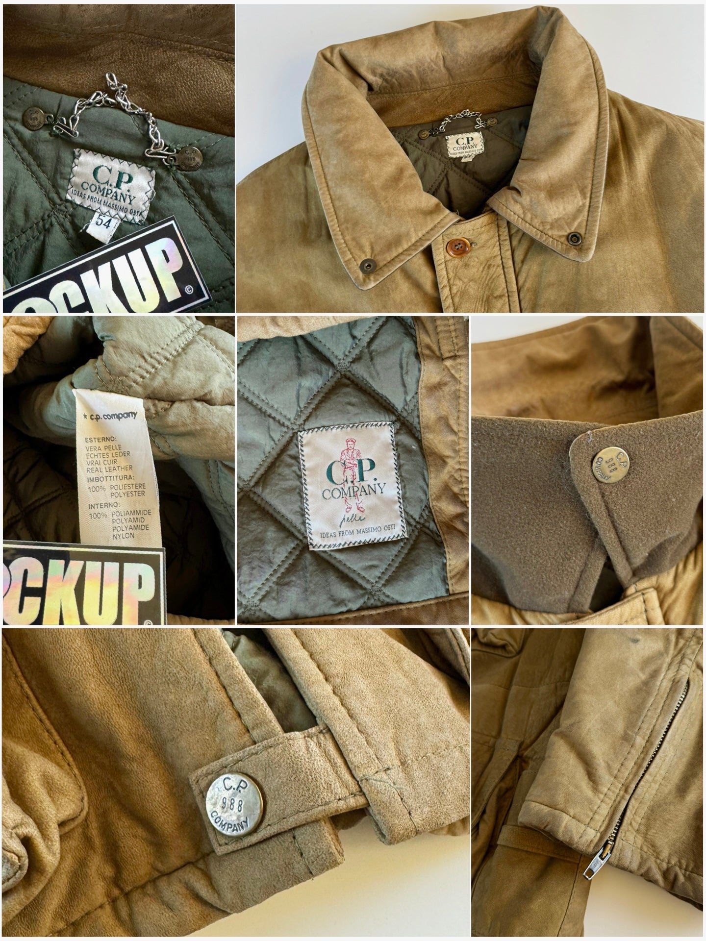 C.P. Company AW 1988 Leather Quilted Millie Jacket [54]