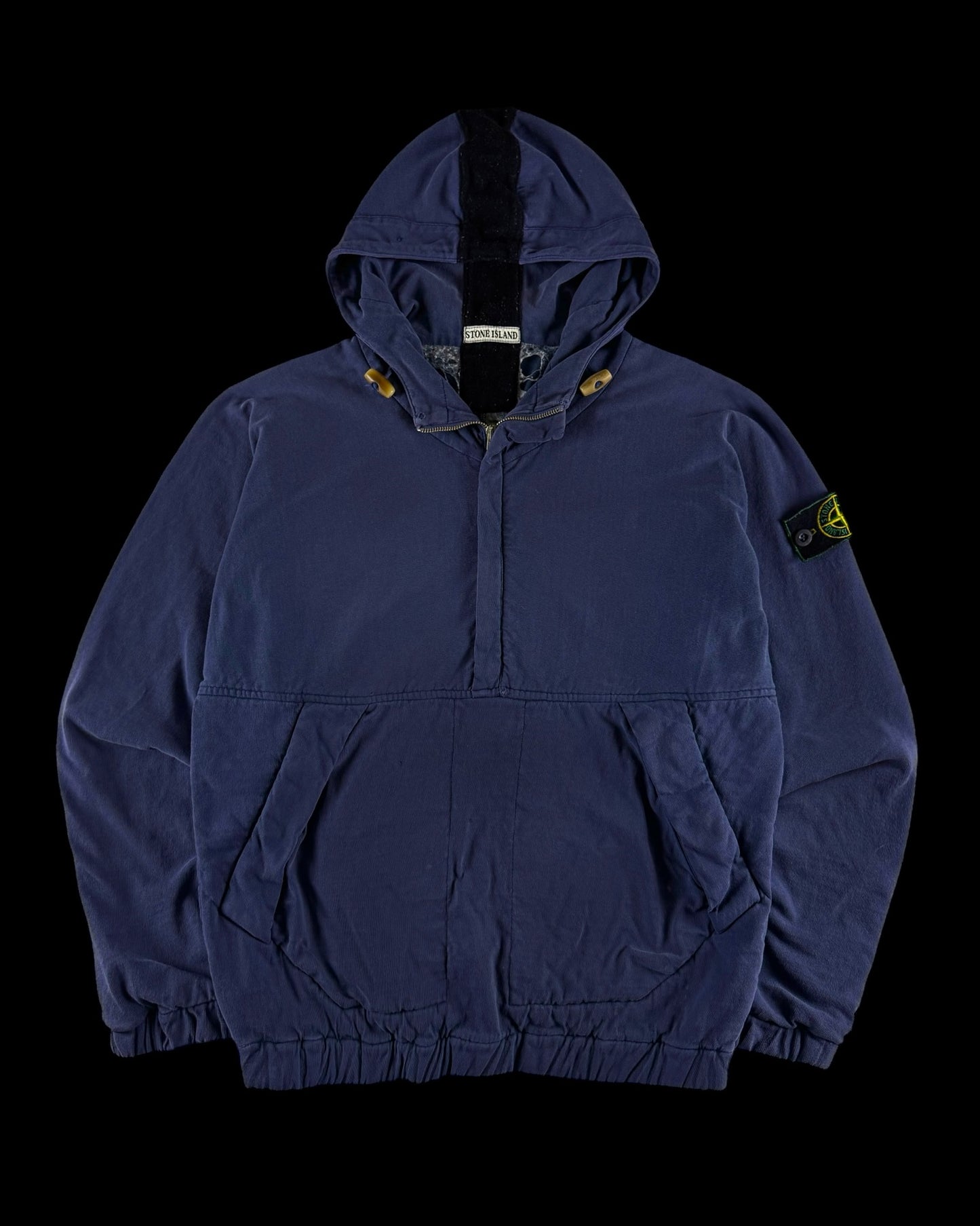 Stone Island AW 1984 Fleece Lined Hooded Pullover [L]