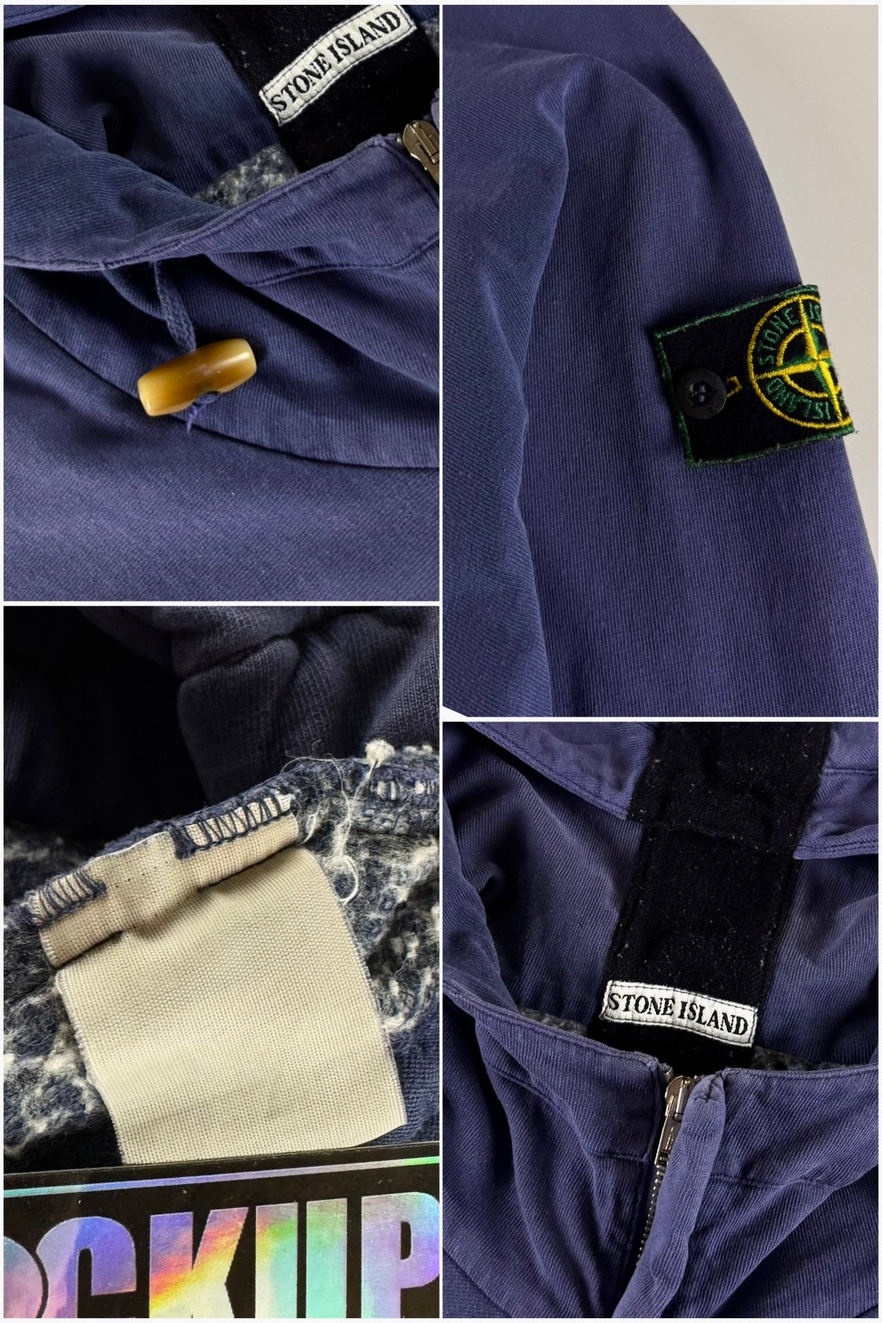 Stone Island AW 1984 Fleece Lined Hooded Pullover [L]