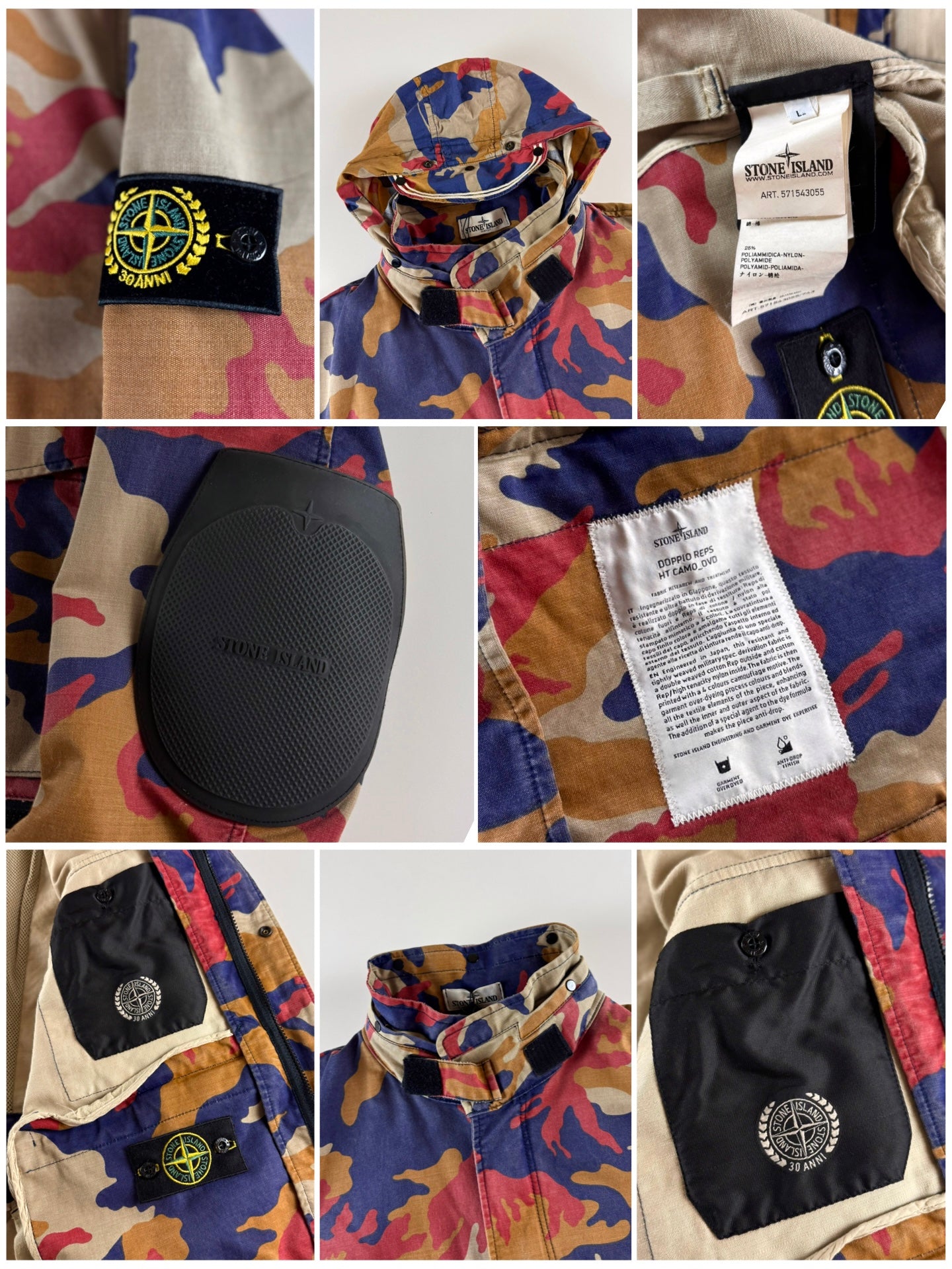 Stone Island AW 2012 30th Anniversary Doppio Reps Camo OVD Jacket [L]