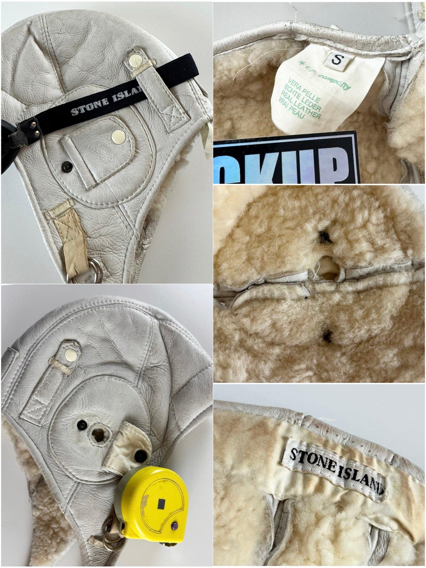 Stone Island 1980’s Leather Pilots Hat