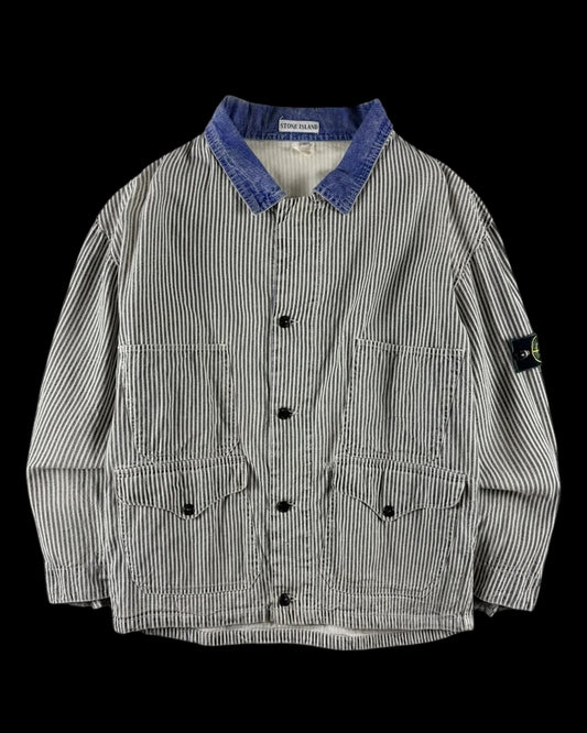 Stone Island SS 1986 Pigment Dyed Striped Carpenter Jacket [M]
