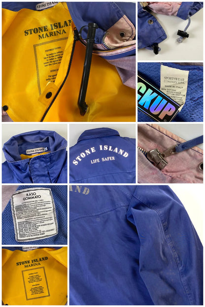 Stone Island 1980's Life Safer Raso Gommato Jacket [L]