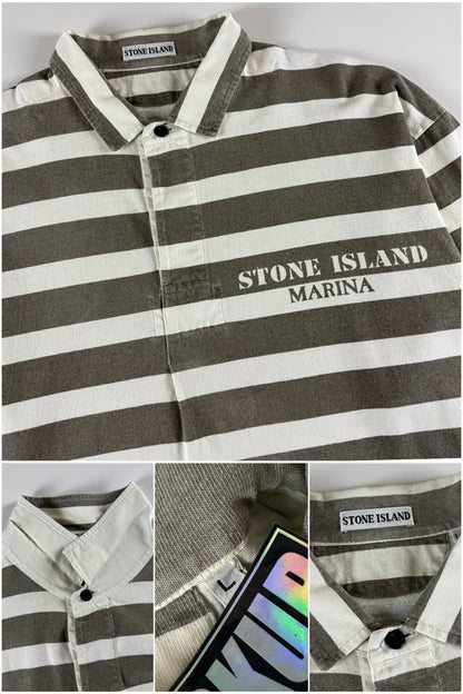 Stone Island 1980's Marina Pullover Rugby [L]