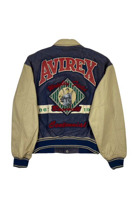 Avirex Baseball Leather Varsity Jacket [L]