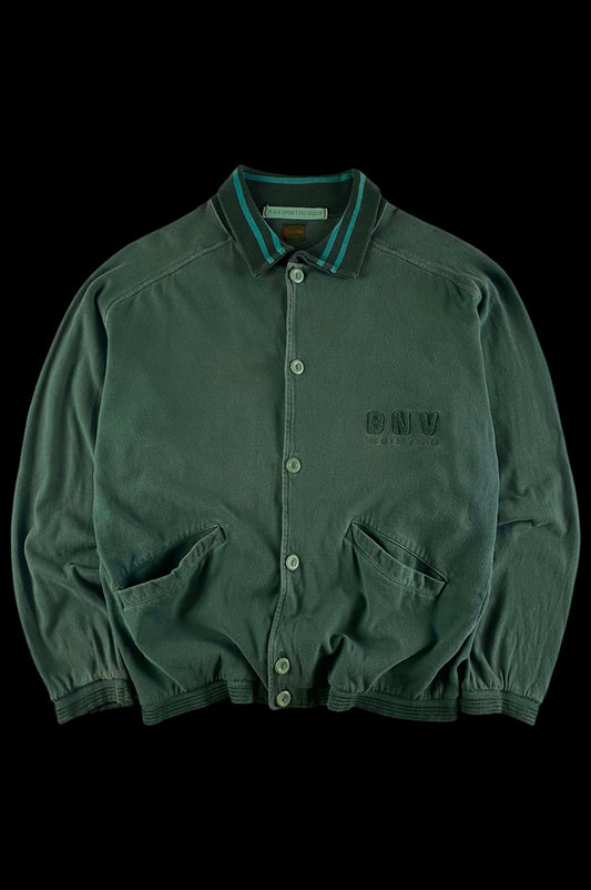 Boneville 1980's Chenille Logo Button Up Sweatshirt [M]