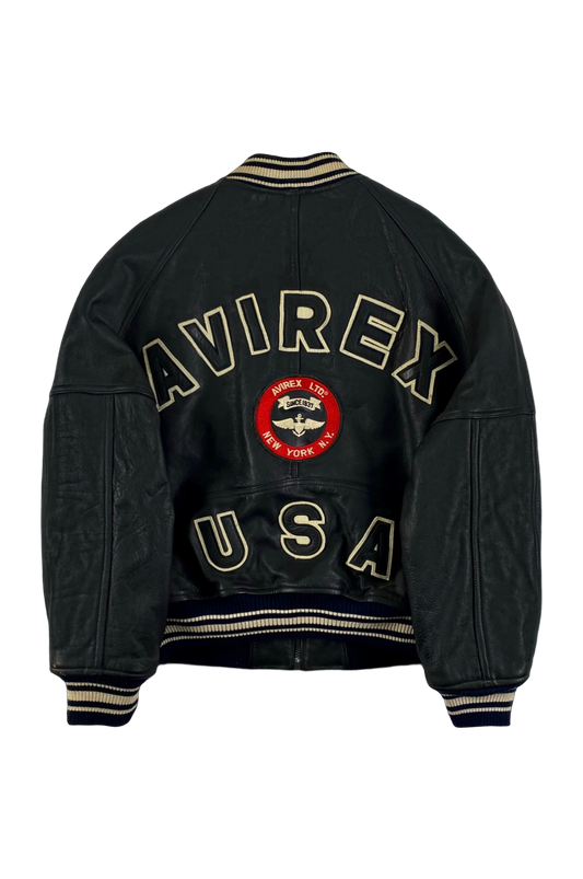 Avirex 1990's USA Varsity Leather Jacket [M]