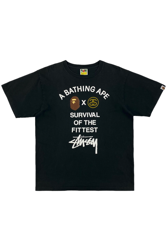 A Bathing Ape BAPE x Stussy Survival T-Shirt [L]