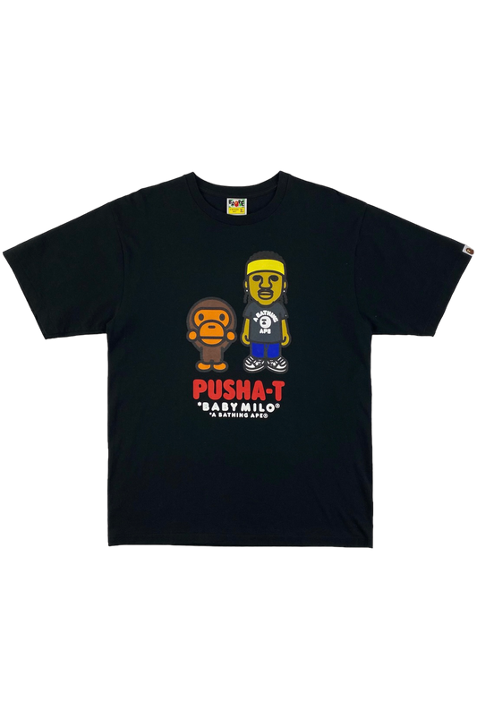 A Bathing Ape BAPE x Pusha T Baby Milo T-Shirt [XL]