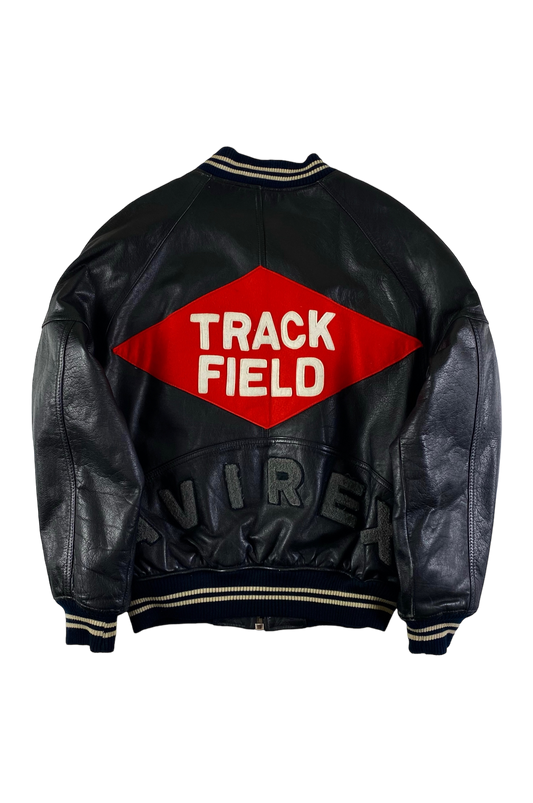 Avirex 1990's Track & Field Leather Varsity Jacket [M]