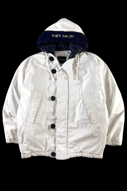 Boneville 1980's Navy Arctic Hooded Parka Jacket [52]