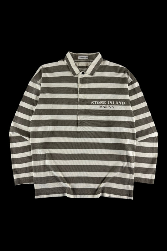 Stone Island 1980's Marina Pullover Rugby [L]